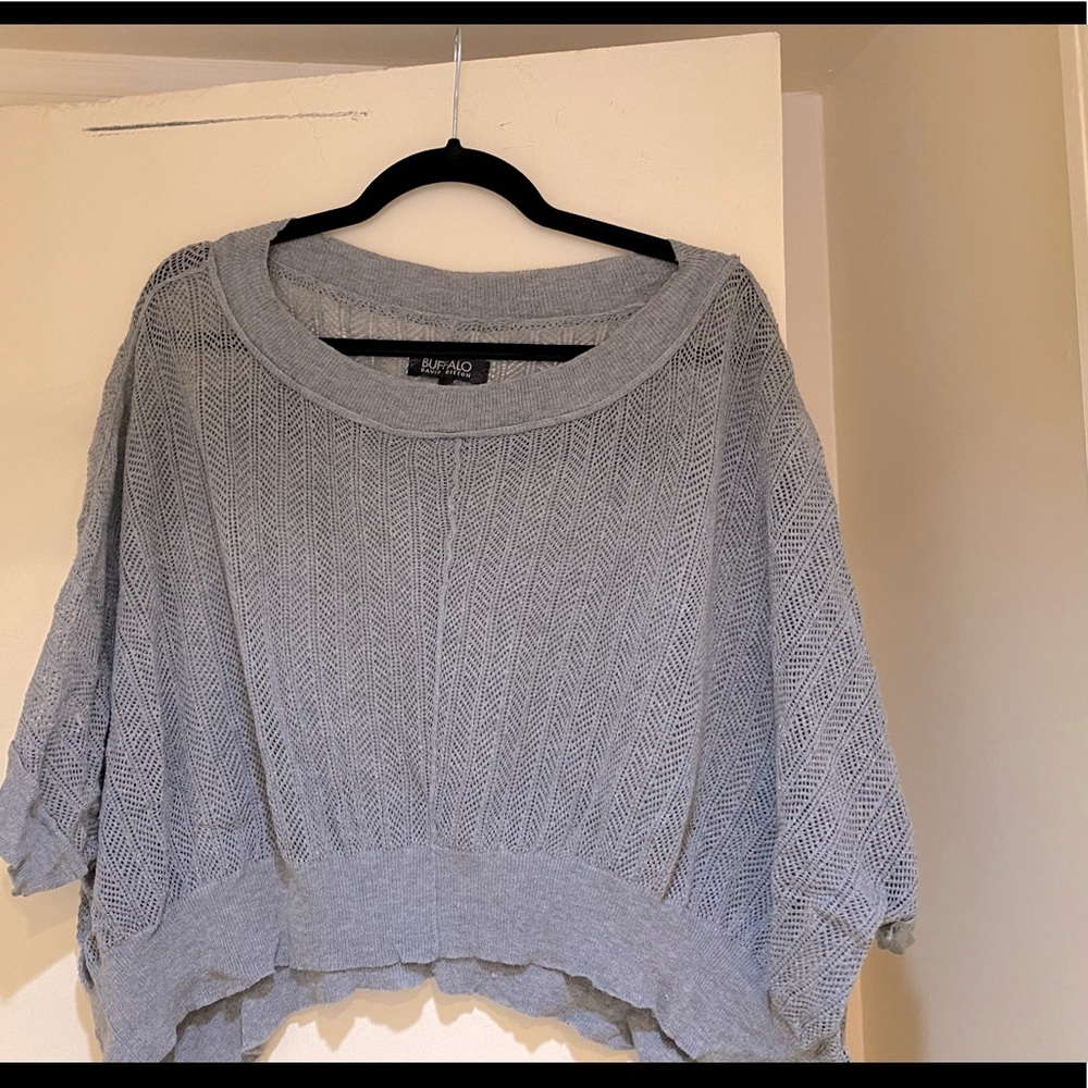 Cropped cotton sweater